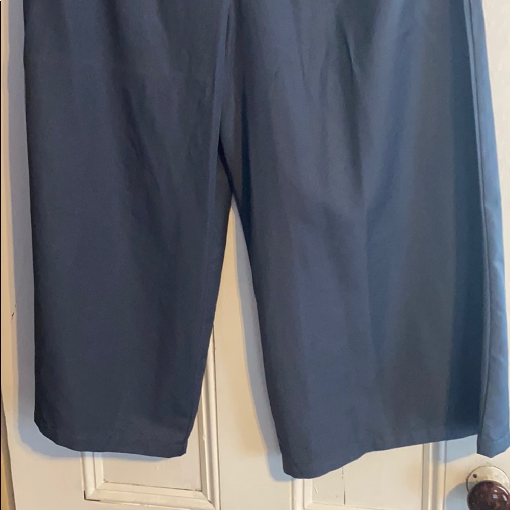 High waist wide crop pants